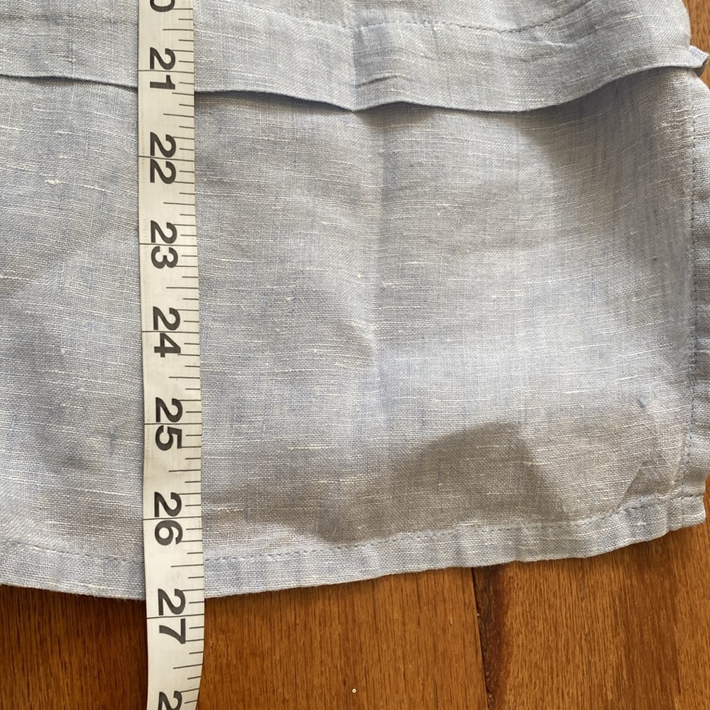 Flax Light Blue Button Down Blouse - image 7